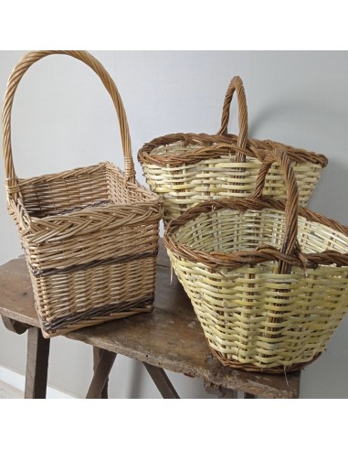 Cistella gran vímet rectangular per bolets pícnic emmagatzematge llar