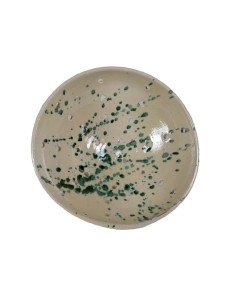 Escorredor utensili de cuina realitzat en argila colador artesanal estil rústic color blanc. 2