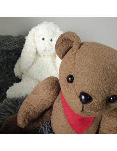 Muñeco de Peluche, osito de color  con pañuelo rojo, Juguete Suave, regalos para niños.