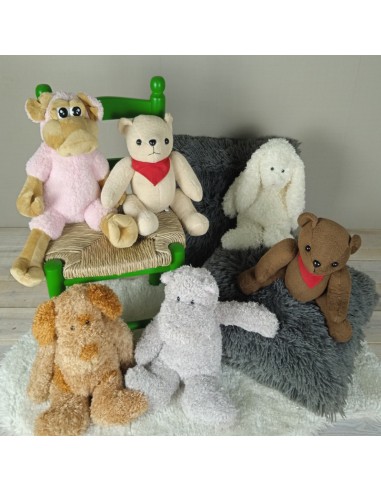 Muñeco de Peluche, osito de color  con pañuelo rojo, Juguete Suave, regalos para niños.