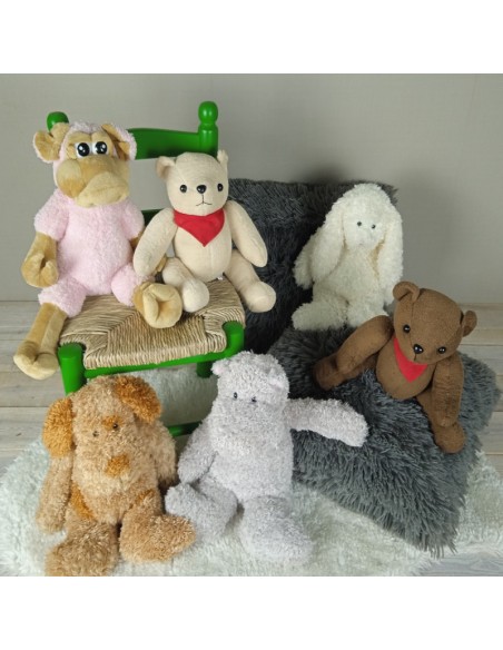 Muñeco de Peluche, osito de color  con pañuelo rojo, Juguete Suave, regalos para niños.