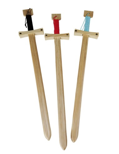 Épée en bois avec poignée, complément pour jeux et costumes pour garçons et filles.
