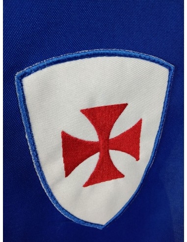 Peto Arnés Medieval de Ropa Color Azul con insignia Complemento para Juegos Disfraces para niño@s.
