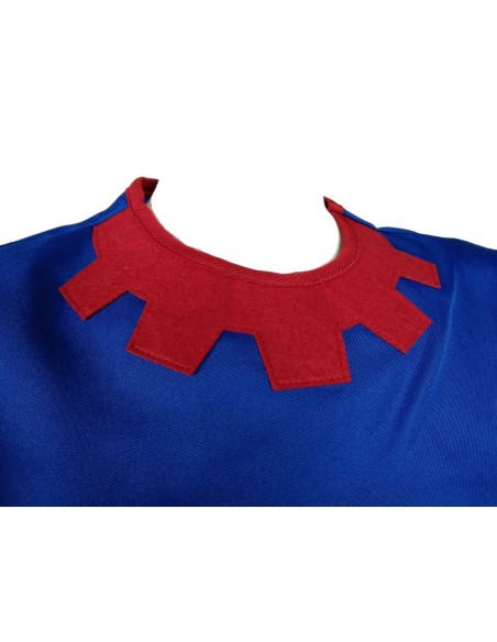 Peto Arnés Medieval de Ropa Color Azul con insignia Complemento para Juegos Disfraces para niño@s.