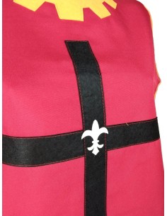 Plastron de harnais de vêtements médiévaux rouge avec insigne Complément pour les costumes de jeux pour enfants 2