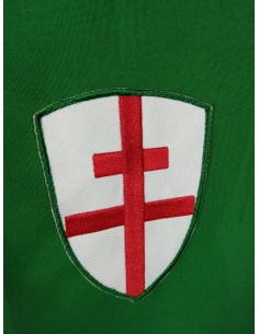 Peto Arnés Medieval de Roba Color Verd amb insígnia Complement per a Jocs Disfresses per a infants. 2