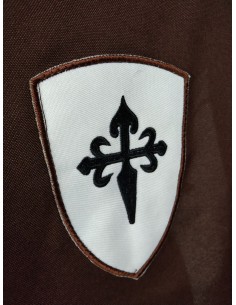 Peto Arnés Medieval de Ropa Color Marrón con insignia Complemento para Juegos Disfraces para niño@s 2