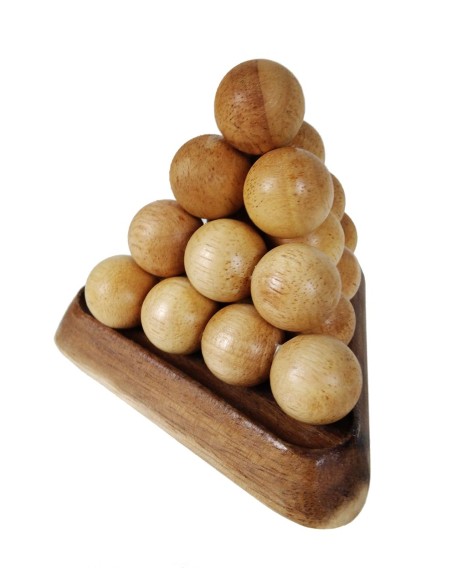 Juego de Pirámide de Madera Bolas