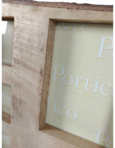 Cadre mural pour six photos en bois massif, support de portrait de style vintage