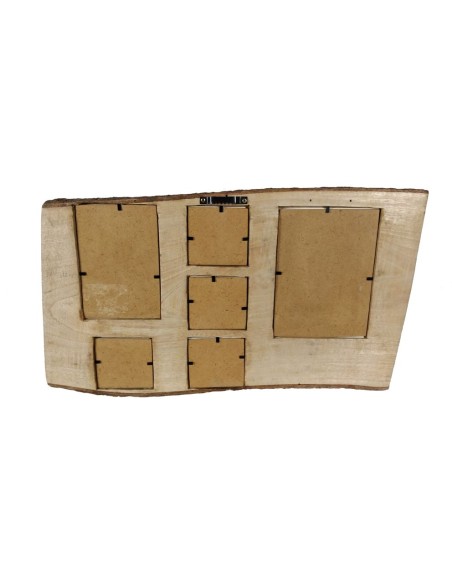 Cadre mural pour six photos en bois massif, support de portrait de style vintage