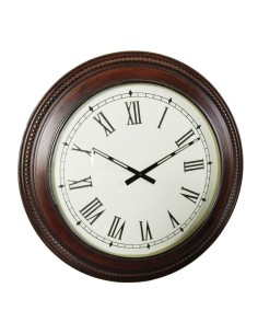 Reloj pared grande de madera maciza con forma redonda, decoración clásica hogar