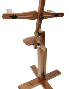 Pied réglable en bois pour tatting avec presseurs.... 2