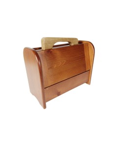 Caja Limpia Calzado de Madera Maciza teñida y de Amplio Acceso para Utensilios y Mantenimiento de Zapatos.