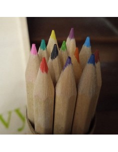 Tube en carton avec 12 couleurs différentes pour dessiner et colorier. 2