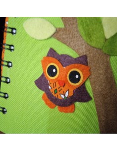 Llibreta Notes Infantil Tapa de Tela color Verd amb Dibuix. 2