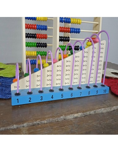 Ábaco de Madera de Diez Filas a Dos Lados, Juguete Educativo Aprendizaje de Matemáticas para Niños. Ábaco de Madera de Diez Filas a Dos Lados, Juguete Educativo Aprendizaje de Matemáticas para Niños.