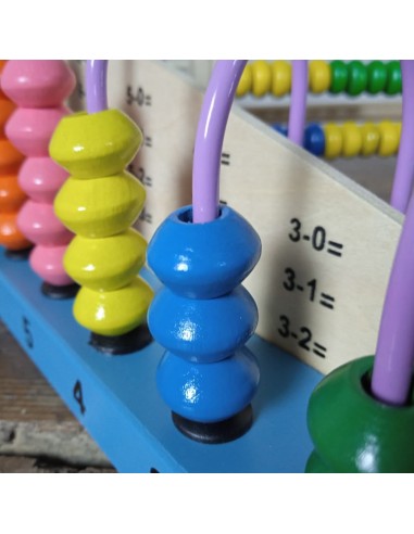 Ábaco de Madera de Diez Filas a Dos Lados, Juguete Educativo Aprendizaje de Matemáticas para Niños. Ábaco de Madera de Diez Filas a Dos Lados, Juguete Educativo Aprendizaje de Matemáticas para Niños.