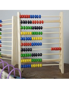 Ábaco de madera de diez files juguete educativo aprendizaje de matemáticas para niños 2