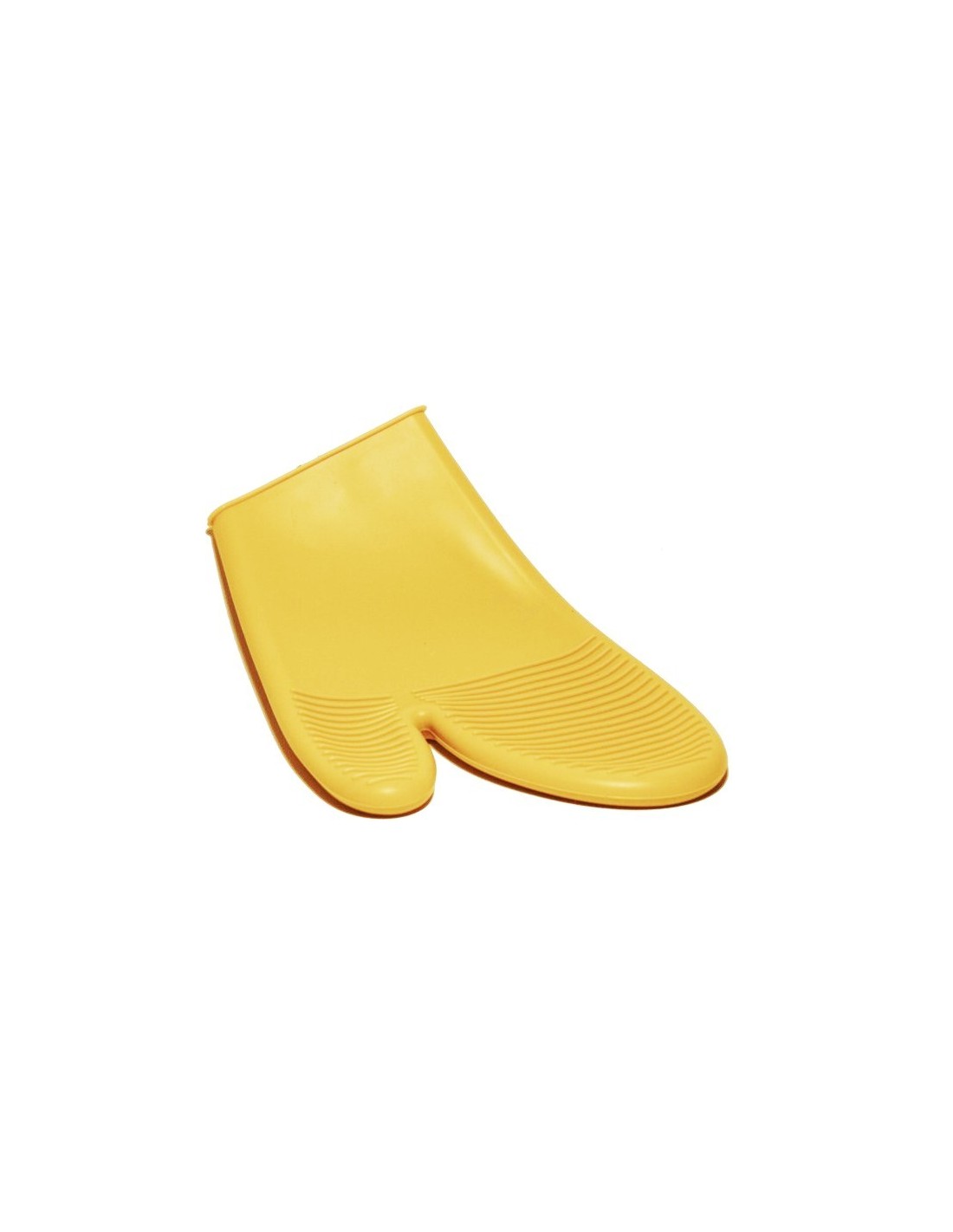 Manopla de silicona color amarillo para utensilio de cocina