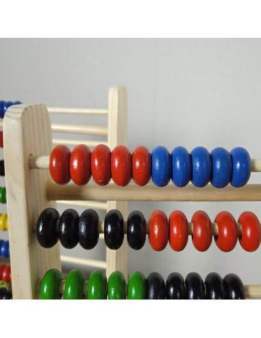 Àbac de Fusta de Deu Files, Barretes de Càlcul, Joguina Educativa, Aprenentatge de Matemàtiques. Àbac de Fusta de Deu Files, Barretes de Càlcul, Joguina Educativa, Aprenentatge de Matemàtiques.