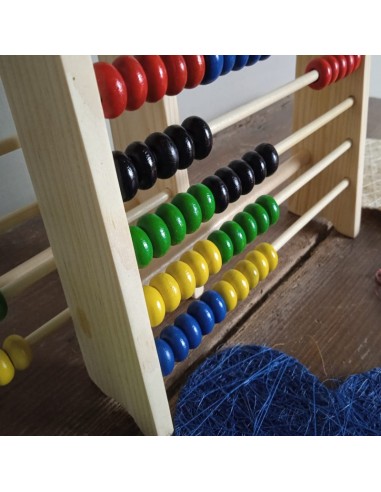 Àbac de Fusta de Deu Files, Barretes de Càlcul, Joguina Educativa, Aprenentatge de Matemàtiques. Àbac de Fusta de Deu Files, Barretes de Càlcul, Joguina Educativa, Aprenentatge de Matemàtiques.