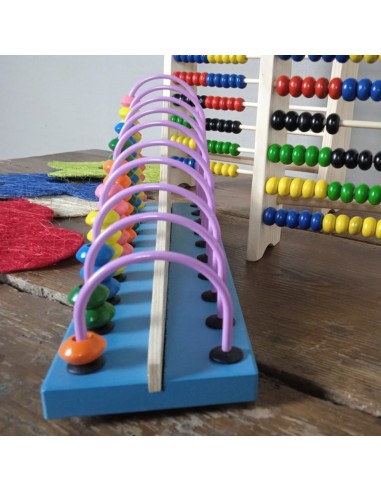 Àbac de Fusta de Deu Files, Barretes de Càlcul, Joguina Educativa, Aprenentatge de Matemàtiques. Àbac de Fusta de Deu Files, Barretes de Càlcul, Joguina Educativa, Aprenentatge de Matemàtiques.