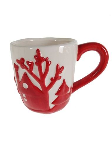 Tasse avec décoration de Noël.