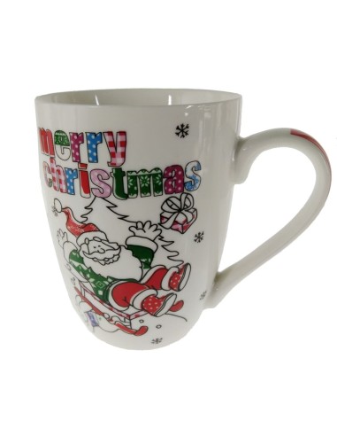 Mug Decorada con Motivos Típicos de Navidad.