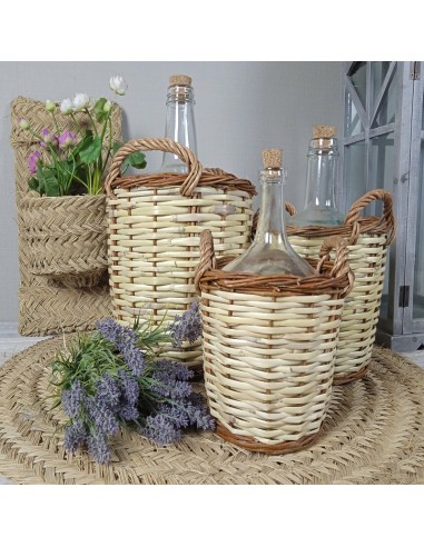 Garrafa Damajuana Artesanal de Caña sin Tapa y Vidrio 8 Litros para Almacenar Vino o Licor Garrafa Damajuana Artesanal de Caña sin Tapa y Vidrio 8 Litros para Almacenar Vino o Licor