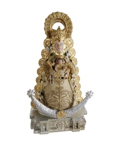 Figura Religiosa Virgen del Rocío o Blanca Paloma.