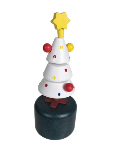 Árbol de Navidad Articulado Juguete Tradicional de Madera para Apretar  Juego de Habilidad Infantil.
