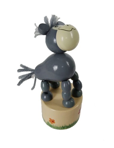 Gorille articulé en bois, jouet à presser traditionnel, jeu d'adresse pour enfants.