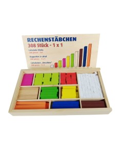 Bâtons de Calcul en Bois Coloré pour Apprendre les Mathématiques en Jouant Avec un Étui de Rangement. 2