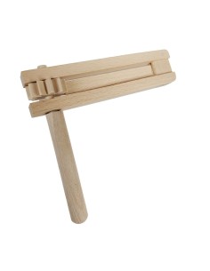 Matraca de Madera de Haya Natural, un Juguete Clásico y Divertido para dar un Toque de Fiesta.