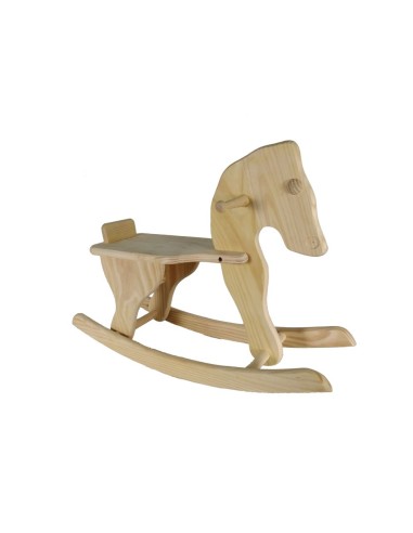 Caballito Balancín de Madera Natural - Juguete Clásico y Divertido