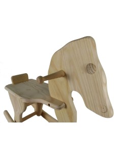 Caballito Balancín de Madera Natural - Juguete Clásico y Divertido 2