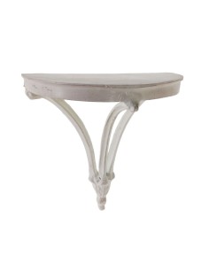 Corbeau en métal blanc vieilli – Style vintage et polyvalent.