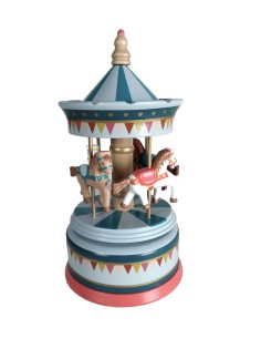 Caixa de Música de Corda, Carrusel de Cavalls de Fusta, Joguina Musical, regal aniversari per a nens nenes.
