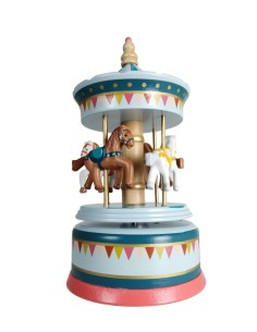 Caixa de Música de Corda, Carrusel de Cavalls de Fusta, Joguina Musical, regal aniversari per a nens nenes. 2