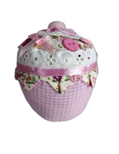 Coussin rose en forme de cupcake, coussin, accessoire de tampon à aiguille pour la couture et la couture