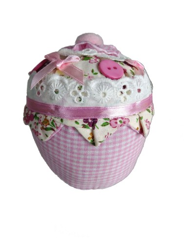 Coussin rose en forme de cupcake, coussin, accessoire de tampon à aiguille pour la couture et la couture