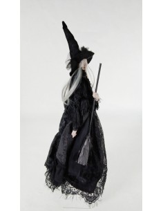 Bruja, Encanto Místico y Enigmático, con Vestido de Tul Negro, Figura para Decorar Ambiente esotérico. 2