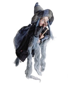 Bruja Pequeña para Colgar Color Azul Encanto Místico y Enigmático Decoración Hogar.