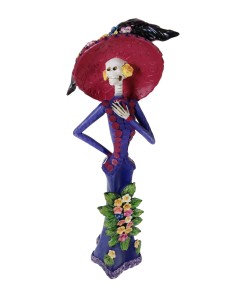 Figura, Estatua de la Catrina, Ícono del Día de los Muertos en México, Tradición Mexicana.