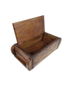 Boîte en bois massif fabriquée à la main avec couvercle en acacia, décoration et organisation pour la maison, design rustique. 2