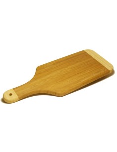 Tabla de corte con mango de madera de bambú para utensilio de cocina. Medidas: 2x43x16 cm.