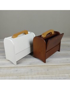 Boîte à chaussures en bois, blanche, large accès pour les... 2