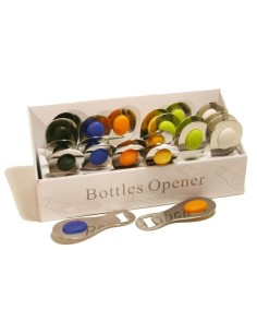 Abridor botellas en metal inoxidable abrebotellas clásico para la apertura de botellas cerveza refrescos utensilio de bodega coc
