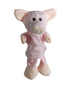 Marionnette Cochon en peluche douce, jouet classique...