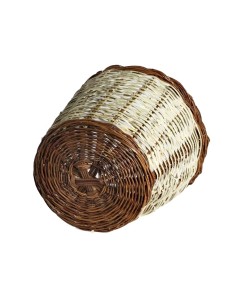 Grand panier artisanal en rotin et osier, de fabrication locale, un accessoire décoratif. 2